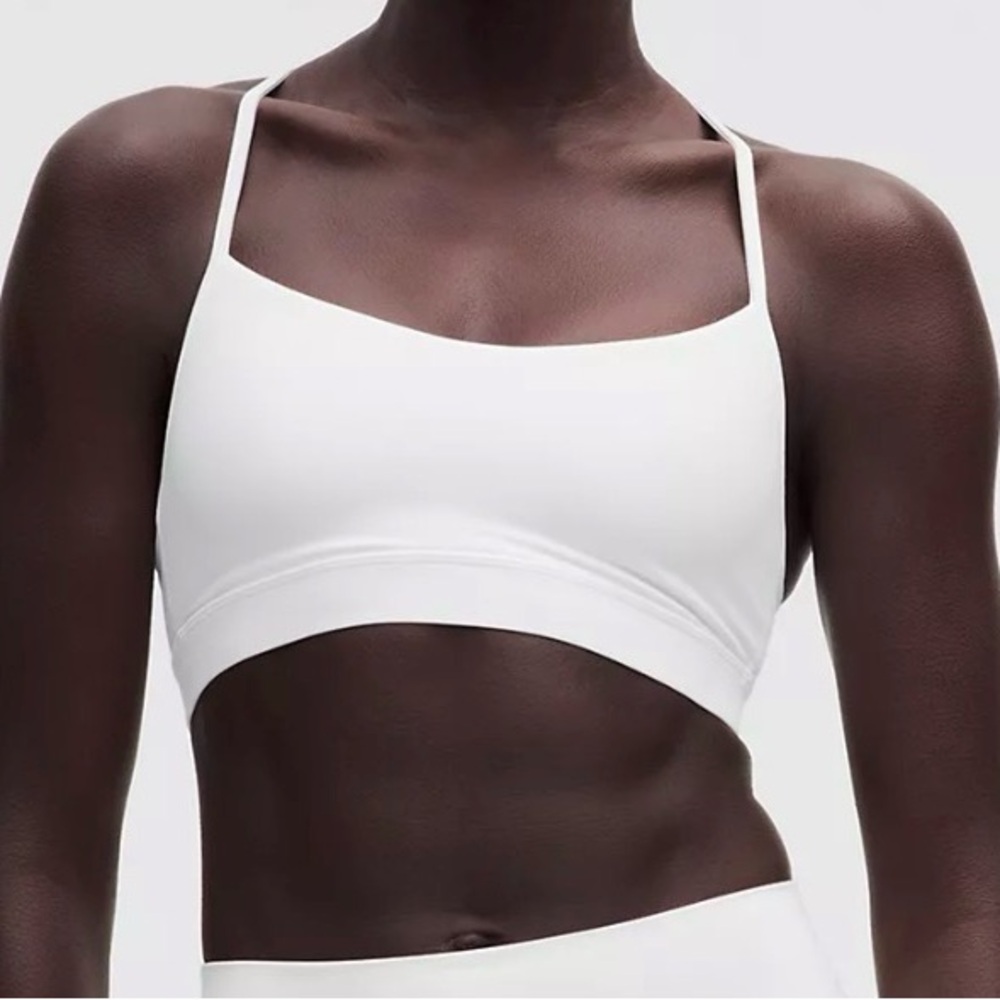 Lululemon nulu flow y bra in white-size 6